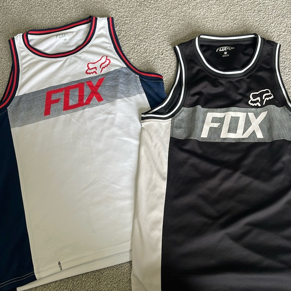 Large men’s FOX racing tank tops